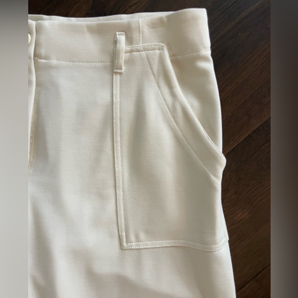 Max Studio Cream/Off White Patch Pocket Wide Leg … - image 3